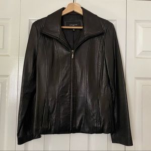 Jones New York petite women’s leather jacket